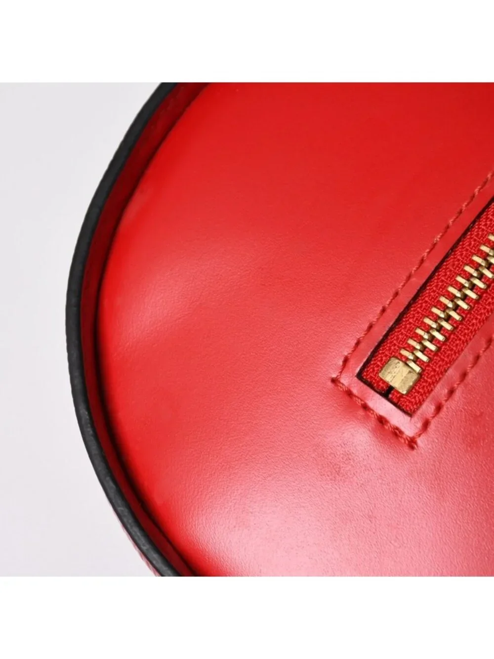 Louis Vuitton Soufflot Handbag Epi Leather Red Gold